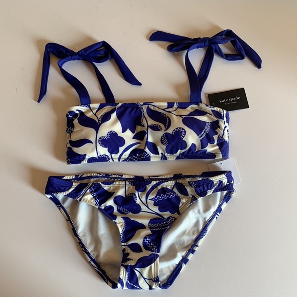 Kate Spade Shoulder Bowtie 2 piece swim - Picture 5 of 12